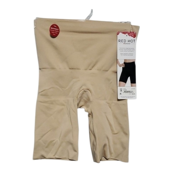 Spanx intimates women's shapewear size medium beige soft nude mid-thigh Red Hot - Picture 1 of 7